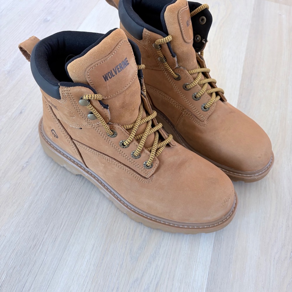 Wolverine Floorhand Waterproof Mens 9.5M Work Boots Wheat Leather W10632 EH SR